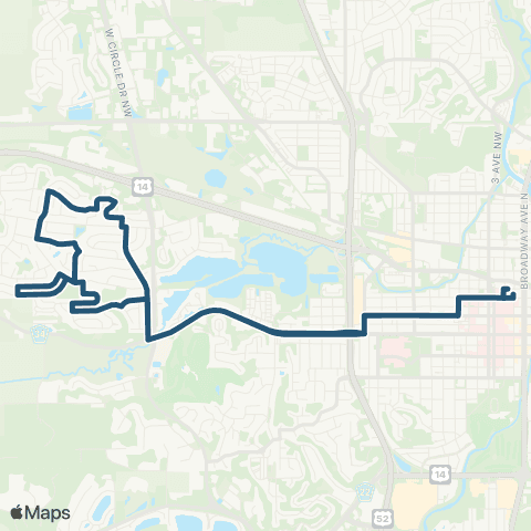 Rochester Public Transit Route 408 map
