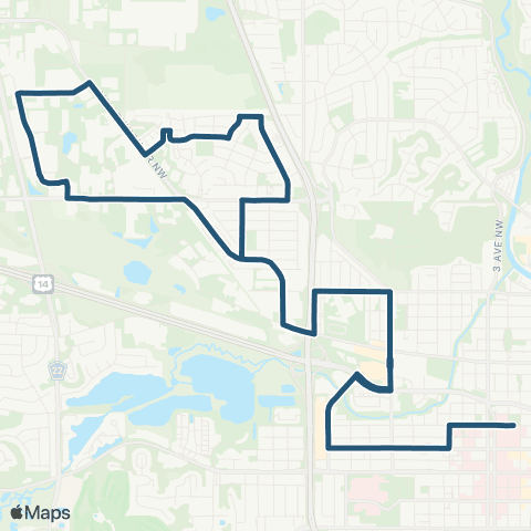 Rochester Public Transit Route 409 map