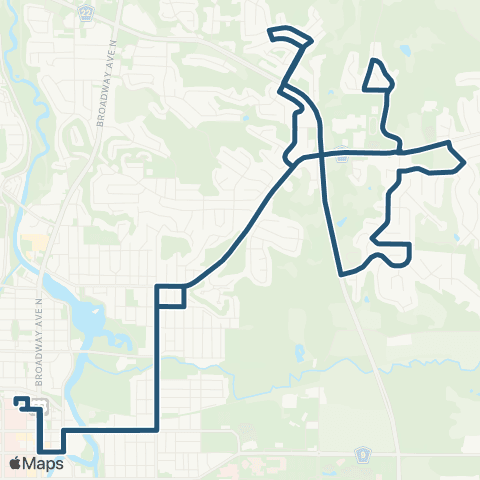 Rochester Public Transit Route 116 map