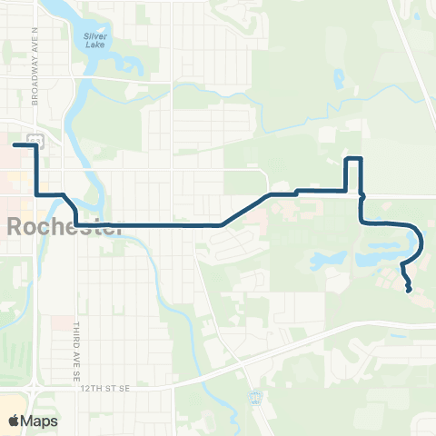 Rochester Public Transit Route 203 map