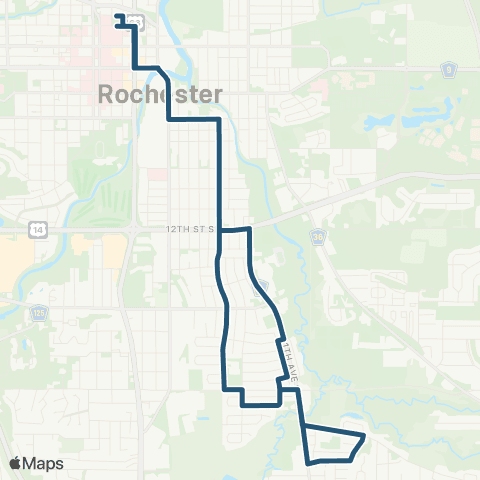 Rochester Public Transit Route 205 map