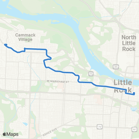 Rock Region Metro Pulaski Heights map