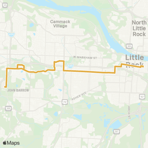 Rock Region Metro Baptist Medical Center map