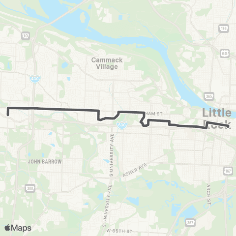 Rock Region Metro West Markham map