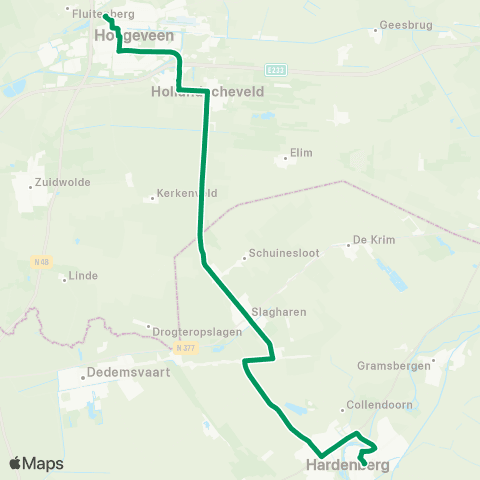 RRReis Hoogeveen - Hardenberg map