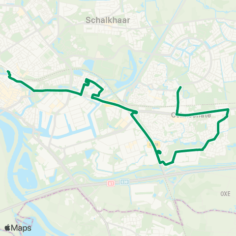 RRReis Station Centrum - Duinbeek map