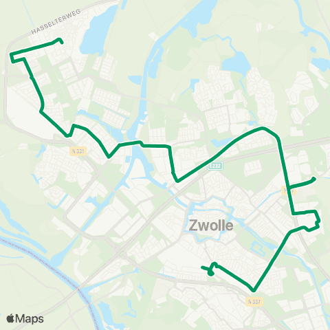 RRReis Station Centrum - Lelystad-Haven map