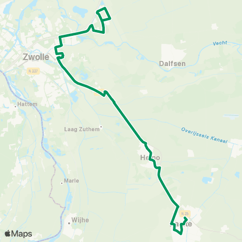 RRReis Raalte - Zwolle Hessenpoort map