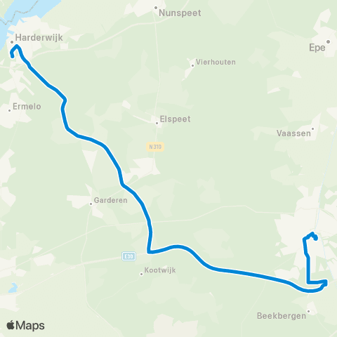 RRReis Harderwijk - Apeldoorn map