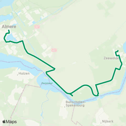 RRReis Zeewolde - Almere Stad map