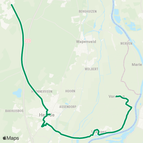 RRReis Vorchten - Wezep map