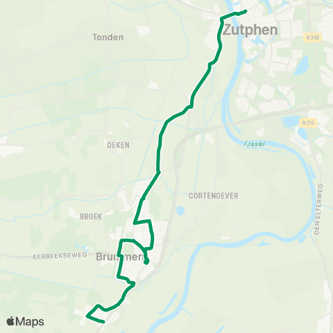 RRReis Leuvenheim - Zutphen map