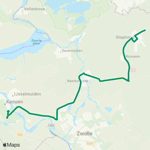 RRReis Staphorst - Kampen Pieter Zandt map