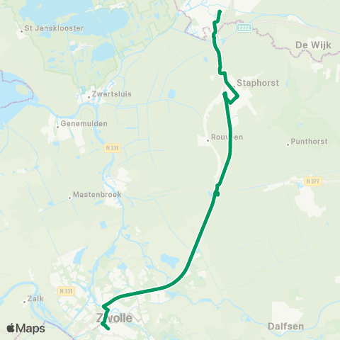 RRReis Meppel - Zwolle map