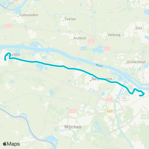 RRReis Druten - Nijmegen map