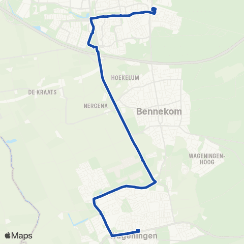 RRReis Wageningen Busstation - Station Ede-Wageningen map