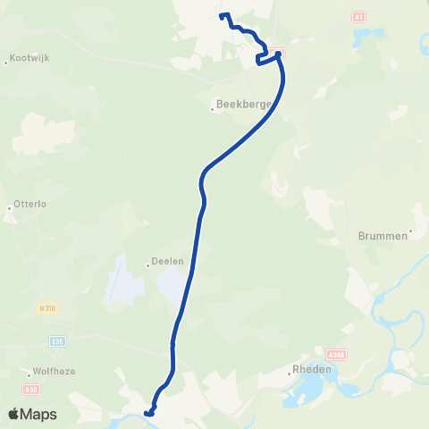 RRReis Apeldoorn - Arnhem CS via De Maten map