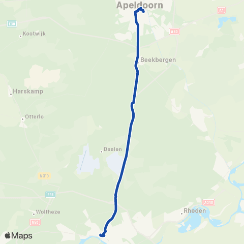 RRReis Apeldoorn - Arnhem CS map
