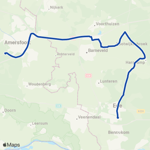 RRReis Station Ede-Wageningen - Amersfoort Lodenstein map