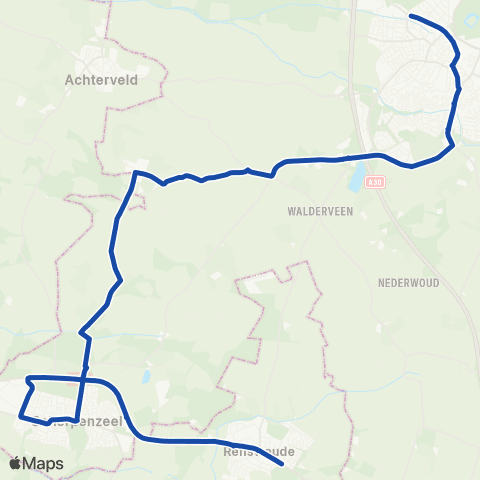 RRReis Scholierenlijn Renswoude - Barneveld map