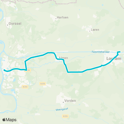 RRReis Zutphen - Lochem map
