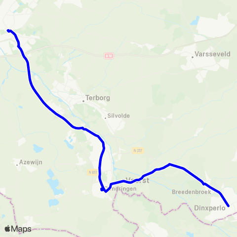 RRReis Dinxperlo via Gendringen - Doetinchem map