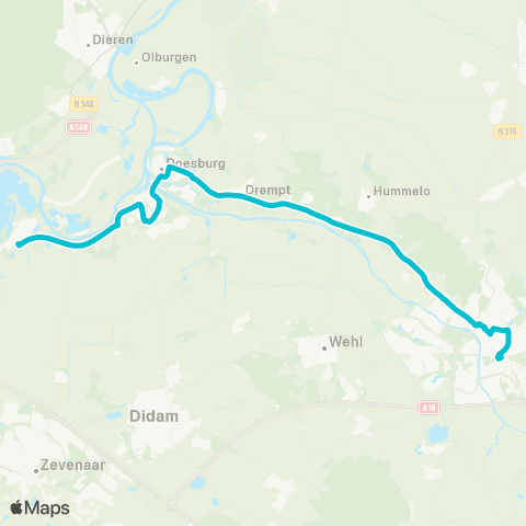 RRReis Giesbeek - Doetinchem map