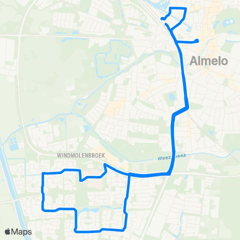 RRReis Almelo Station - Windmolenbroek map