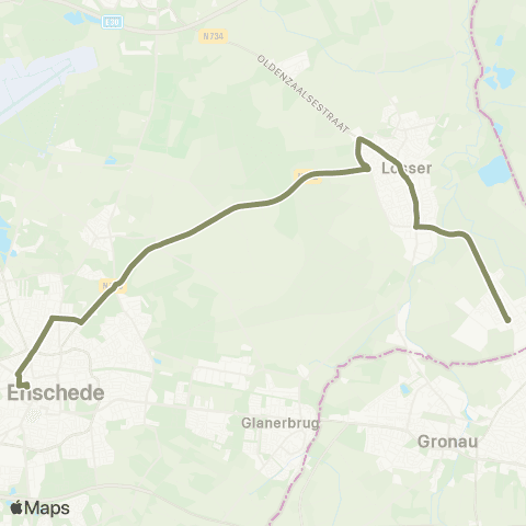 RRReis Overdinkel - Enschede map