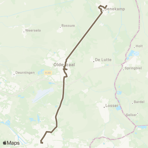 RRReis Denekamp - Enschede map