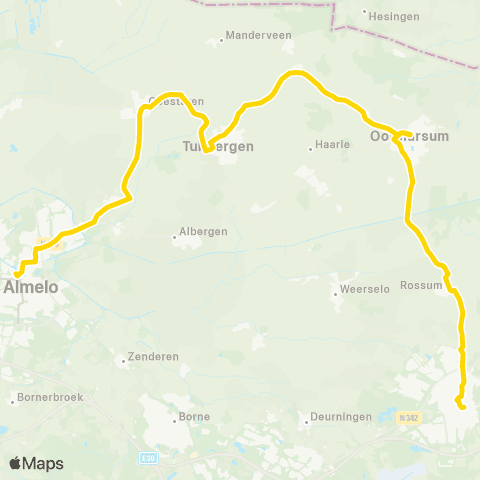 RRReis Oldenzaal via Ootmarsum - Almelo map