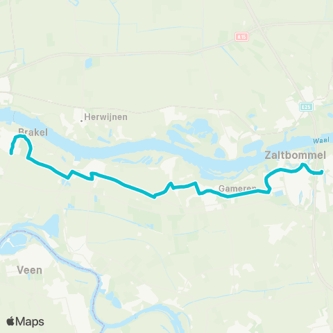 RRReis Zaltbommel - Brakel map