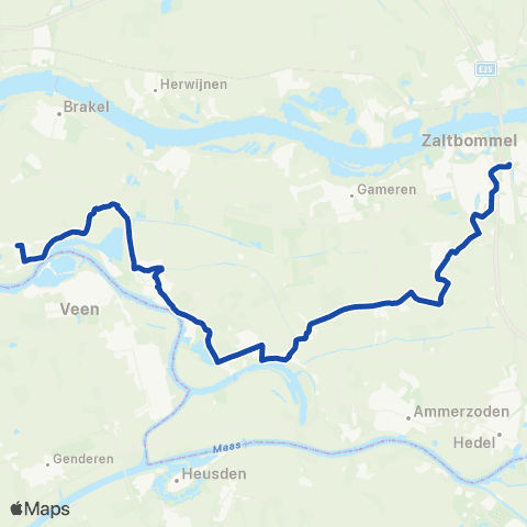 RRReis Zaltbommel - Aalst map