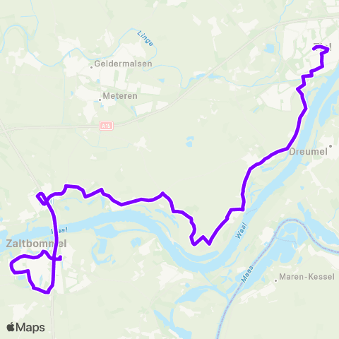 RRReis Tiel - Zaltbommel (RsvRRR) map