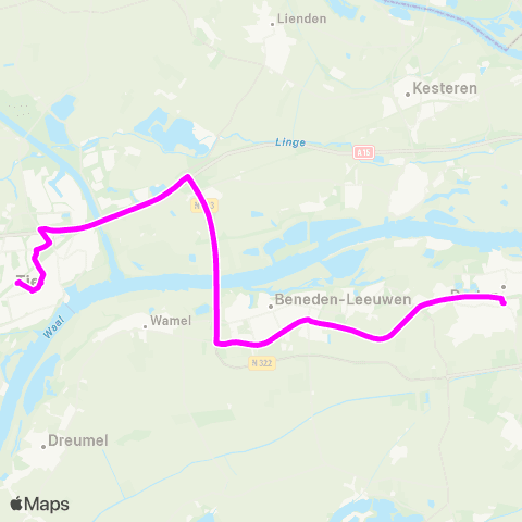 RRReis Tiel - Druten map
