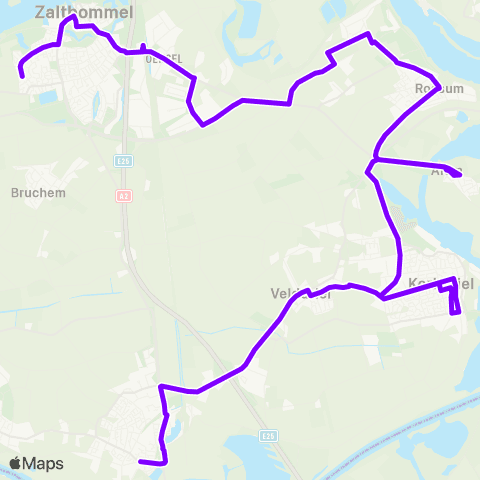 RRReis Hedel - Zaltbommel (RsvRRR) map