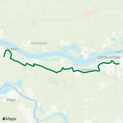 RRReis Zaltbommel - Brakel map