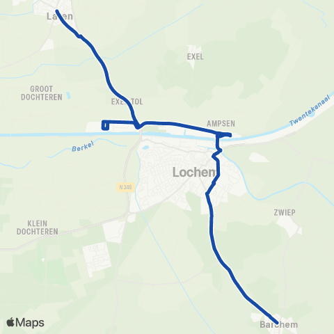 RRReis Laren - Barchem map