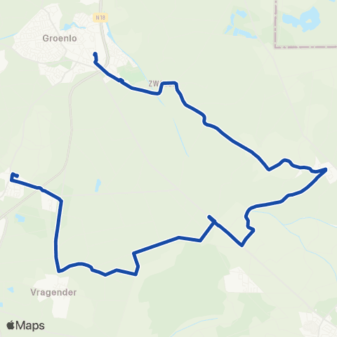 RRReis Lievelde via Meddo - Groenlo map