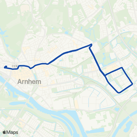 RRReis Arnhem CS - Presikhaaf-West map