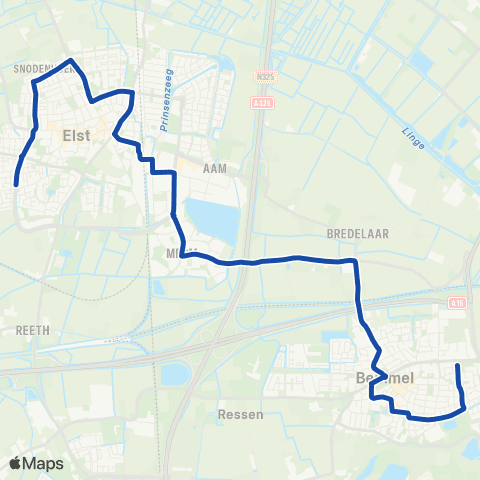 RRReis Bemmel - Elst map