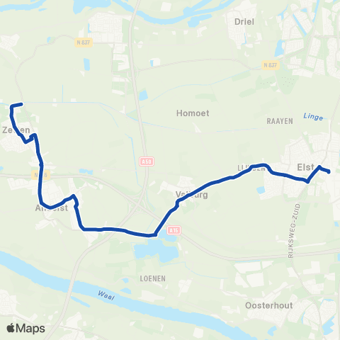 RRReis Elst - Zetten map