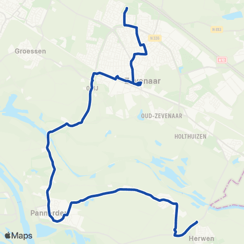 RRReis Herwen - Zevenaar map