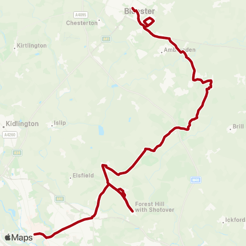 Red Rose Travel Schools Coach Park - Ickford Road map