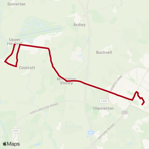 Red Rose Travel Bicester Village Station - Kingdom Hall map