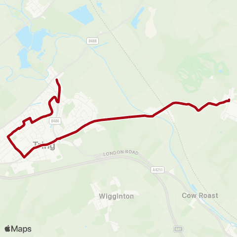 Red Rose Travel Elizabeth Drive - Tring Railway Station map