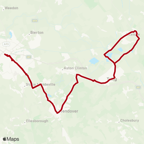 Red Rose Travel Aylesbury Bus Sta - Aylesbury Bus Sta map
