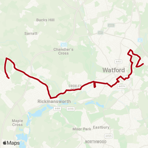 Red Rose Travel Baptist Church - Chorleywood Railway Sta map