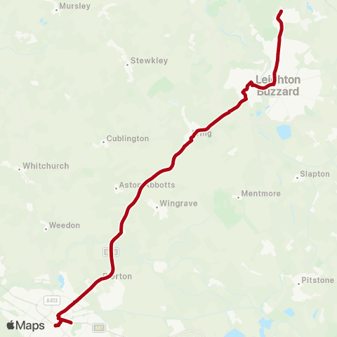 Red Rose Travel Brickhill Road - Aylesbury Bus Station map