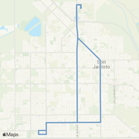 Riverside Transit Agency Hemet / San Jacinto Circulator map